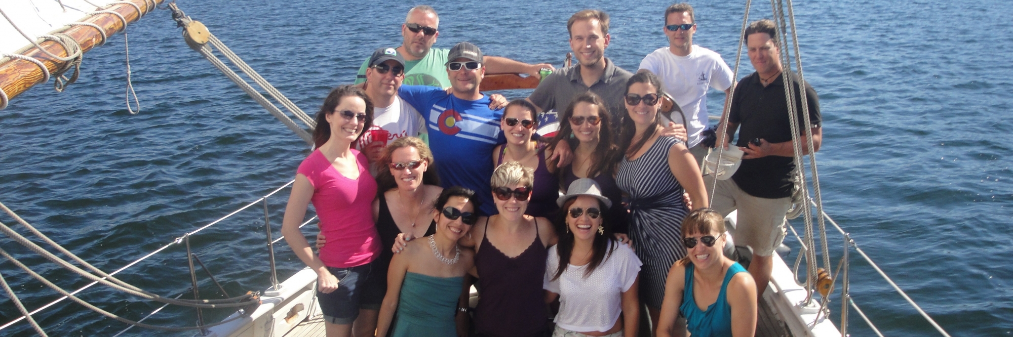 Southern Explorations team on a sail boat