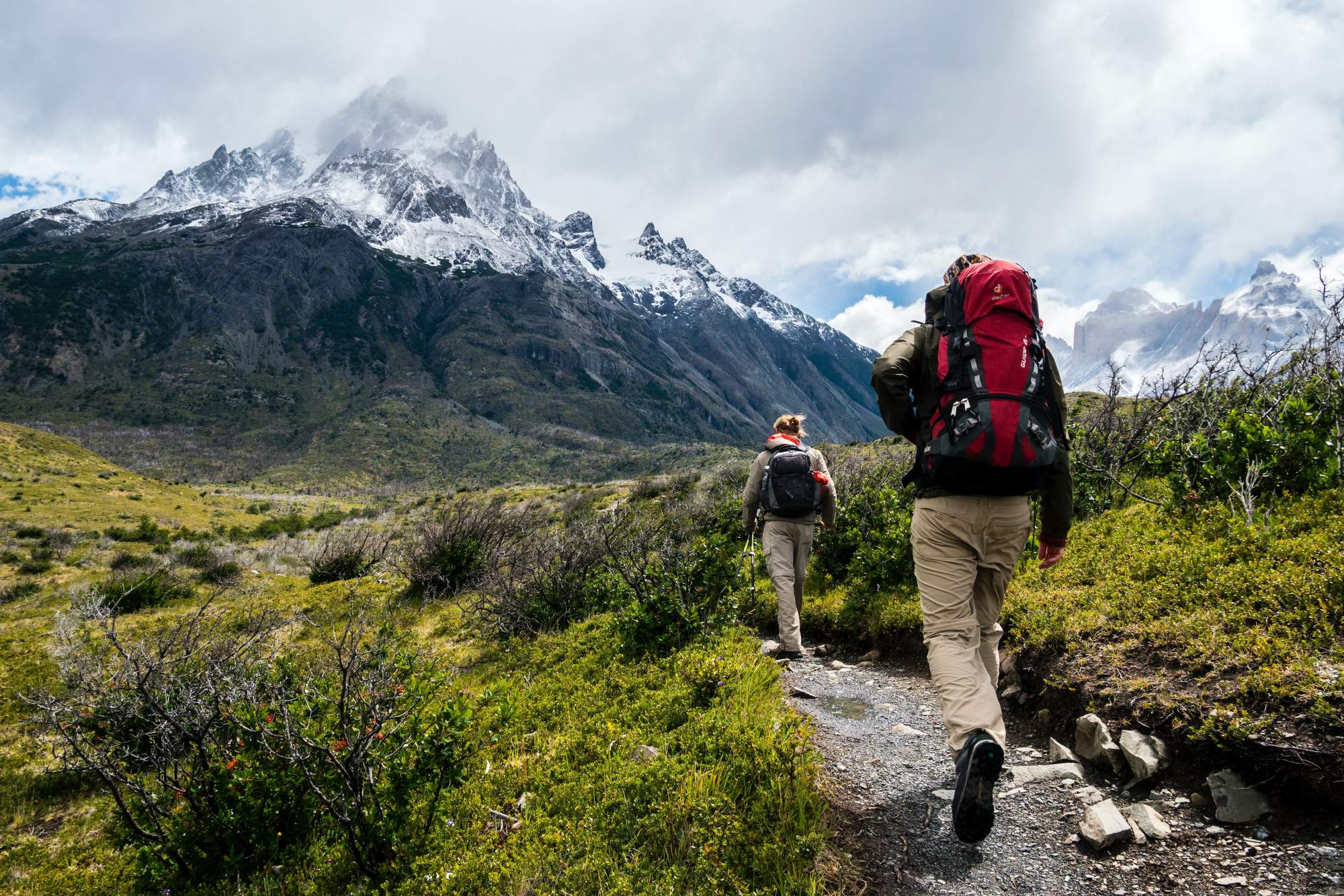 Couple Hiking in Torres del Paine